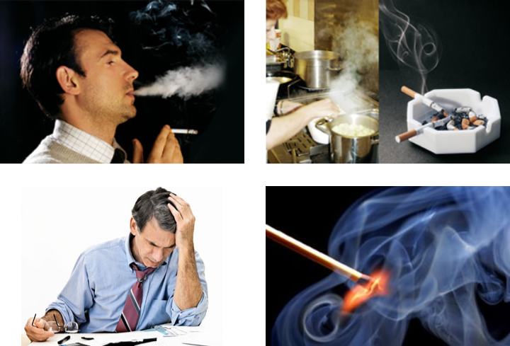 Tobacco smoke, or second-hand smoke